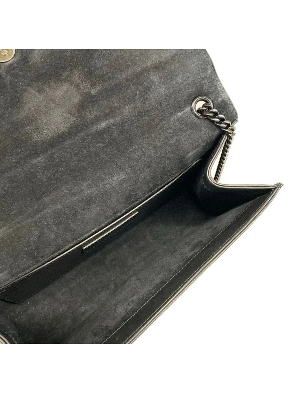 Saint Laurent Paris Shoulder Bag Kate Medium Black Brown Chain Leather
